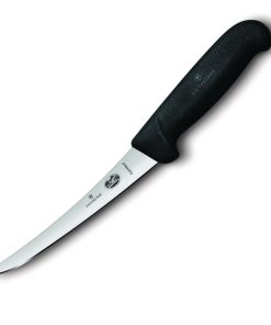 Victorinox Fibrox Boning Knife Narrow Curved Flexible Blade 12cm (CW454)