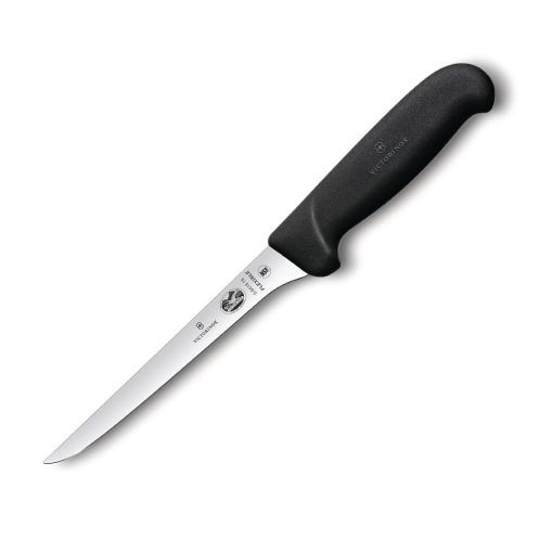 Victorinox Fibrox Boning Knife Curved Edge Narrow Flexible Blade 15cm (CW457)
