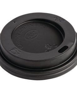 Fiesta Disposable Coffee Cup Lids Black 225ml / 8oz (Pack of 50) (CW715)