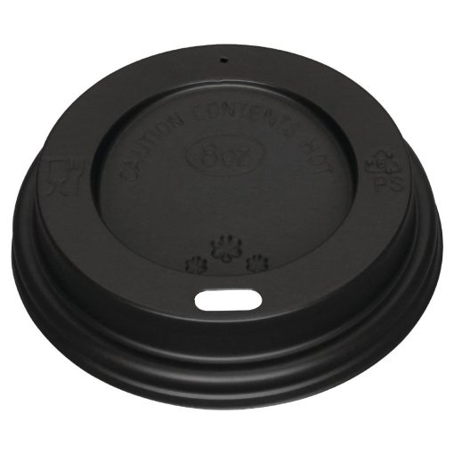 Fiesta Disposable Coffee Cup Lids Black 225ml / 8oz (Pack of 1000) (CW716)
