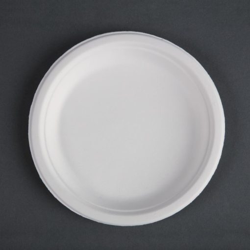 Fiesta Green Compostable Bagasse Plates Round 179mm (Pack of 50) (CW905)