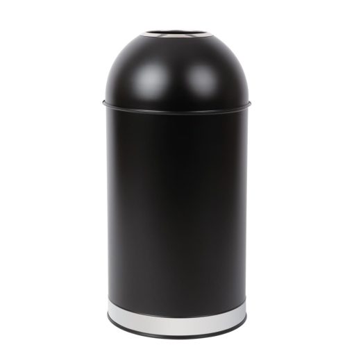 Bolero Steel Open Lid Bullet Bin Black 40Ltr (CW954)