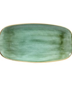 Churchill Stonecast Rectangular Plates Samphire Green 189 x 355mm (CY101)