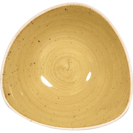 Churchill Stonecast Triangular Bowl Mustard 185mm (Pack of 12) (CY737)