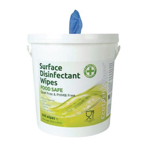 EcoTech Quat-Free Disinfectant Surface Wipes Bucket (500 Pack) (DA301)