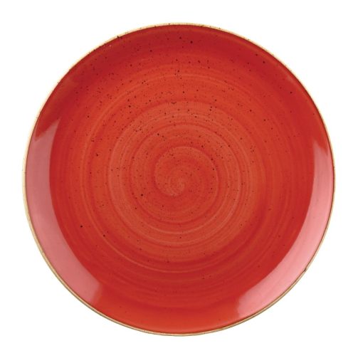 Churchill Stonecast Round Coupe Plate Berry Red 288mm (Pack of 12) (DB060)