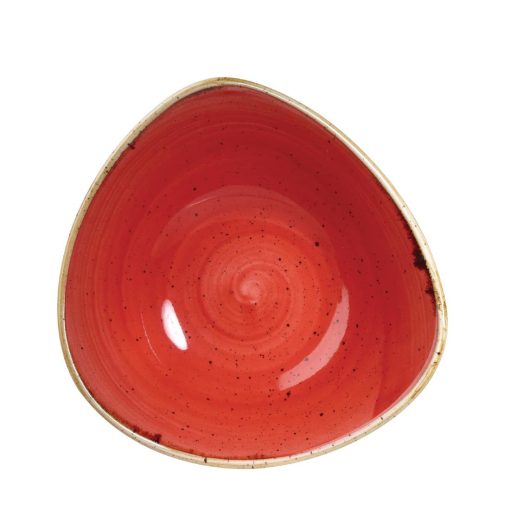 Churchill Stonecast Triangle Bowl Berry Red 235mm (Pack of 12) (DB068)