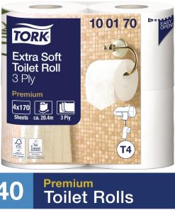 Tork Extra Soft Premium Toilet Paper 3-Ply 20.4m (Pack of 40) (DB467)