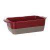Olympia Red And Taupe Ceramic Roasting Dish (DB522)