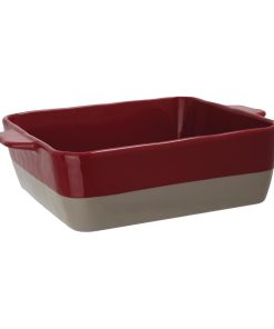 Olympia Red And Taupe Ceramic Roasting Dish 4.2Ltr (DB527)