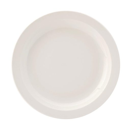 Utopia Pure White Narrow Rim Plates 254mm (Pack of 18) (DB612)