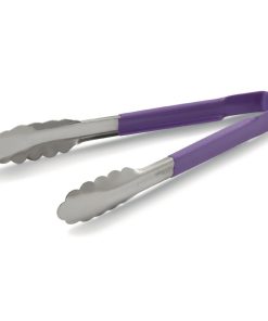 Vollrath Purple Utility Grip Kool Touch Tong 9" (DC255)