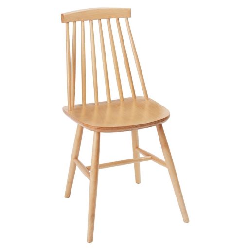 Fameg Farmhouse Angled Side Chairs Natural Beech (Pack of 2) (DC353)