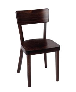 Fameg Plain Side Chairs Walnut Finish (Pack of 2) (DC355)