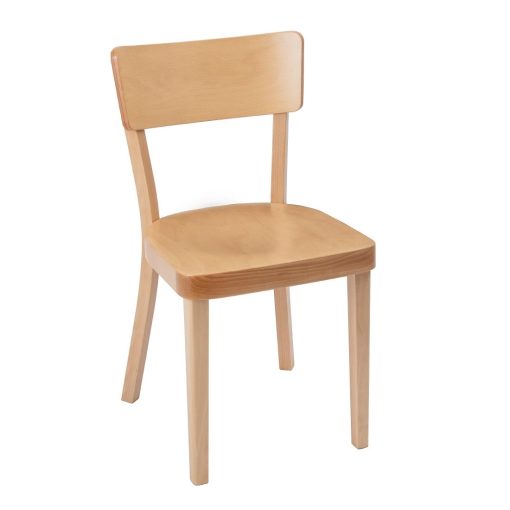 Fameg Plain Side Chairs Natural Beech (Pack of 2) (DC356)
