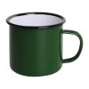 Olympia Enamel Mugs Green 350ml (Pack of 6) (DC396)