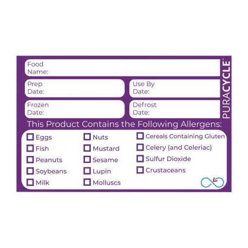 Puracycle Reusable Allergen Labels (Pack of 20) (DC458)