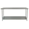 Parry Fully Welded Stainless Steel Centre Table with Undershelf 1800x600mm (DC593)