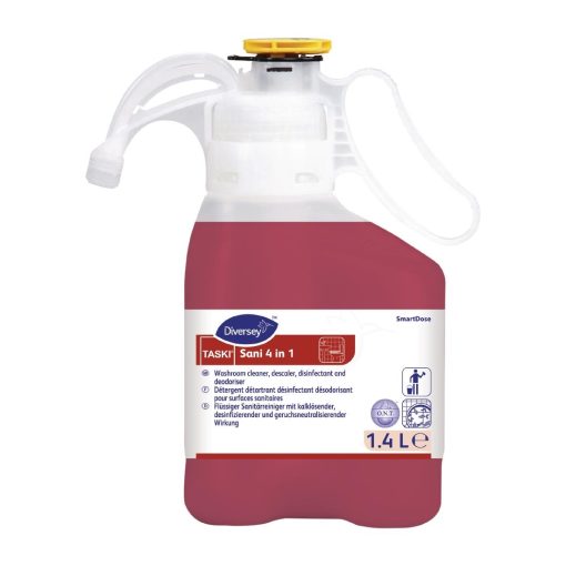 Diversey TASKI Sani 4-in-1 Plus SmartDose Washroom Cleaner Super Concentrate 1.4Ltr (DE378)