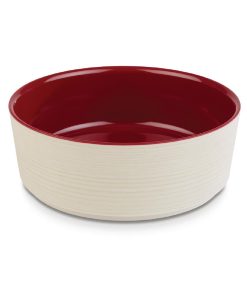 APS+ Melamine Round Bowl Maple and Red 1.5 Ltr (DE567)