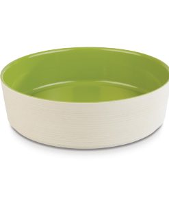 APS+ Melamine Round Bowl Maple and Green 4 Ltr (DE568)