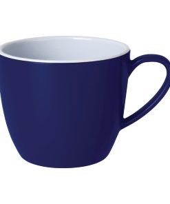 Kristallon Gala Colour Rim Melamine Mug Blue 285ml (Pack of 6) (DE609)