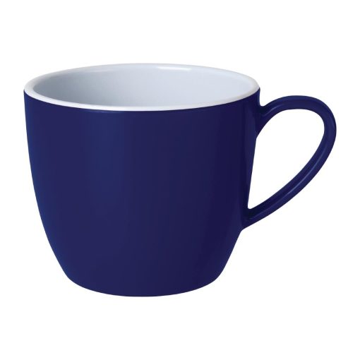 Kristallon Gala Colour Rim Melamine Mug Blue 285ml (Pack of 6) (DE609)