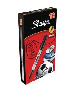 Sharpie Fine Permanent Marker Black (Pack of 12) (DE702)