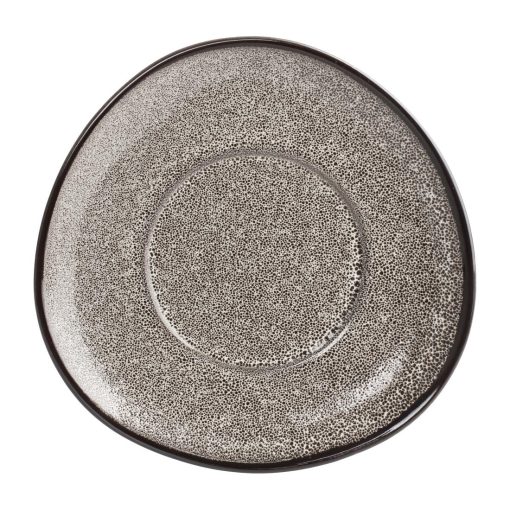 Olympia Mineral Triangular Cappuccino Saucer Grey Stone 150mm (Pack of 6) (DF182)