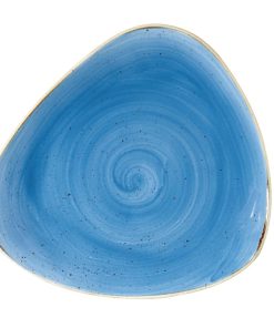 Churchill Stonecast Triangle Plate Cornflower Blue 265mm (Pack of 12) (DF769)