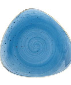 Churchill Stonecast Triangle Plate Cornflower Blue 229mm (Pack of 12) (DF770)