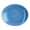 Churchill Stonecast Oval Plate Cornflower Blue 197 x 160mm (Pack of 12) (DF775)