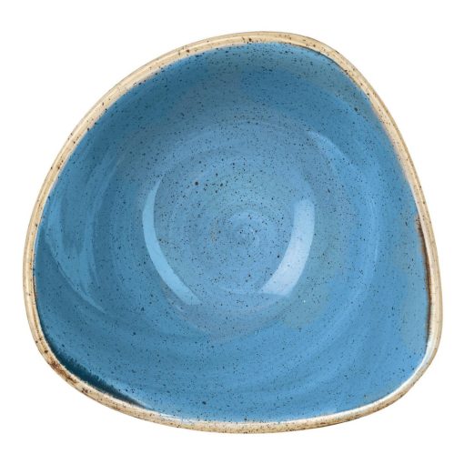 Churchill Stonecast Triangle Bowl Cornflower Blue 184mm (Pack of 12) (DF779)