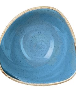 Churchill Stonecast Triangle Bowl Cornflower Blue 152mm (Pack of 12) (DF780)