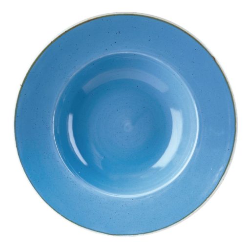 Churchill Stonecast Round Wide Rim Bowl Cornflower Blue 277mm (Pack of 12) (DF782)
