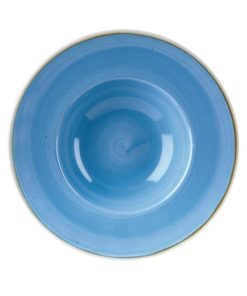 Churchill Stonecast Round Wide Rim Bowl Cornflower Blue 239mm (Pack of 12) (DF783)
