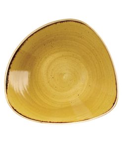 Churchill Stonecast Triangle Bowl Mustard Seed Yellow 229mm (Pack of 12) (DF790)