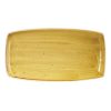 Churchill Stonecast Rectangular Plate Mustard Seed Yellow 350 x 185mm (DF792)