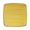 Churchill Stonecast Deep Square Plate Mustard Seed Yellow 260mm (Pack of 6) (DF793)