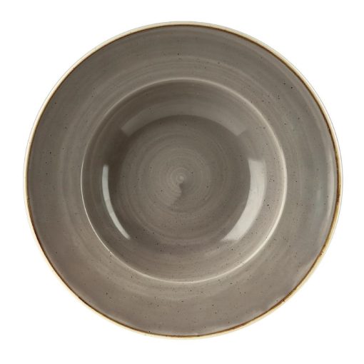 Churchill Stonecast Round Wide Rim Bowl Peppercorn Grey 240mm (Pack of 12) (DF797)