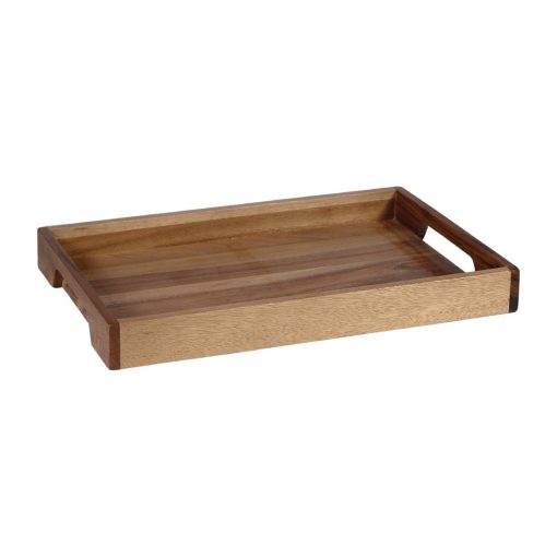 Churchill Alchemy Buffet Wooden Handled Trays 397mm (Pack of 4) (DF980)