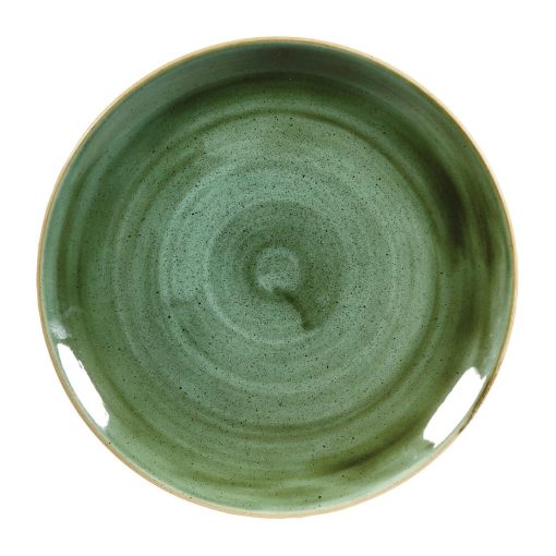 Churchill Stonecast Round Coupe Plates Samphire Green 288mm (Pack of 12) (DF994)