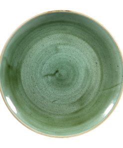 Churchill Stonecast Round Coupe Plates Samphire Green 260mm (Pack of 12) (DF995)