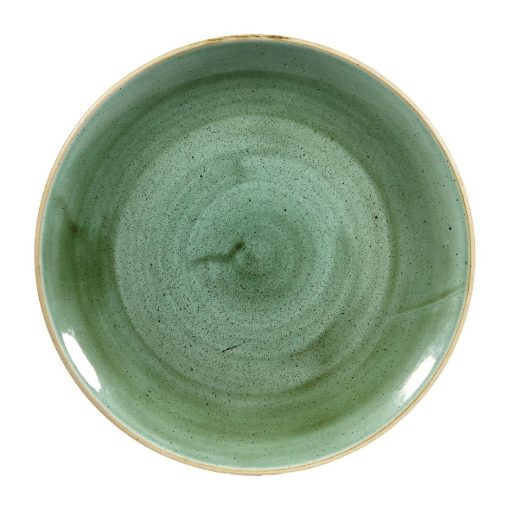 Churchill Stonecast Round Coupe Plates Samphire Green 260mm (Pack of 12) (DF995)