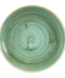 Churchill Stonecast Round Coupe Bowls Samphire Green 248mm (Pack of 12) (DF998)