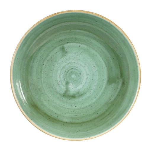 Churchill Stonecast Round Coupe Bowls Samphire Green 248mm (Pack of 12) (DF998)