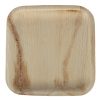 Fiesta Green Biodegradable Palm Leaf Plates Square 200mm (Pack of 100) (DK376)