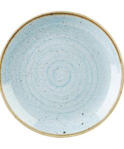 Churchill Stonecast Round Coupe Plate Duck Egg Blue 260mm (Pack of 12) (DK500)