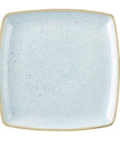 Churchill Stonecast Deep Square Plate Duck Egg Blue 260mm (Pack of 6) (DK511)