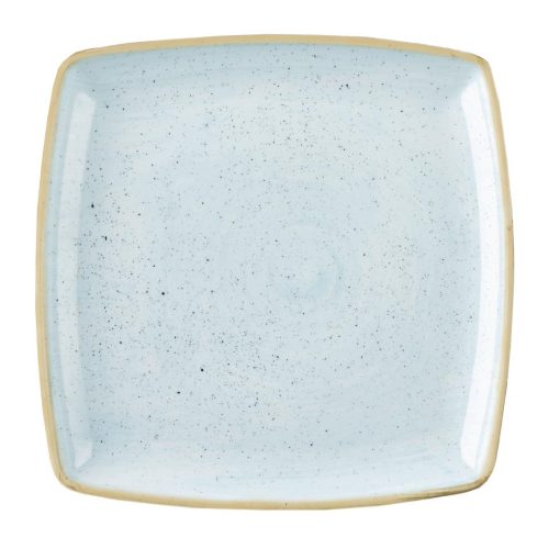 Churchill Stonecast Deep Square Plate Duck Egg Blue 260mm (Pack of 6) (DK511)